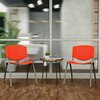 Flash Furniture HERCULES Series 880 lb. Capacity Orange Plastic Stack Chair with Titanium Gray Powder Coated Frame RUT-F01A-OR-GG